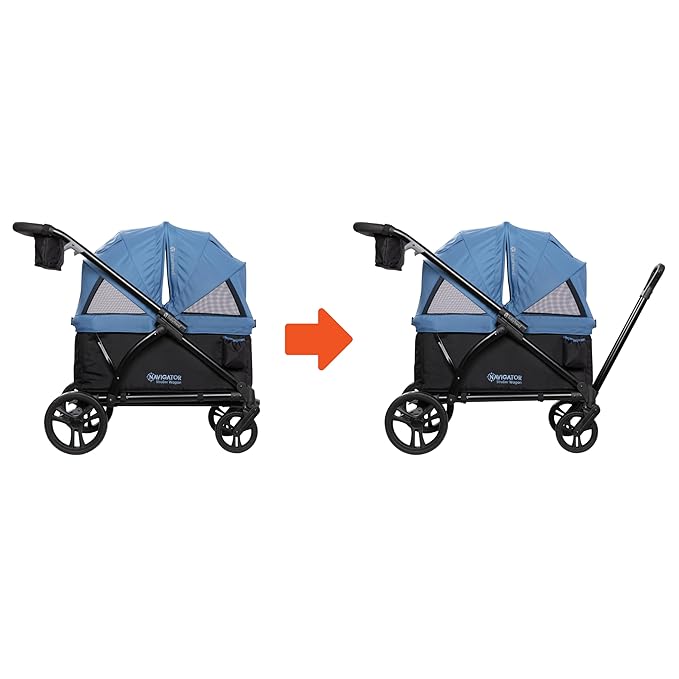 Baby Trend Navigator 2-in-1 Stroller Wagon, Dash Blue