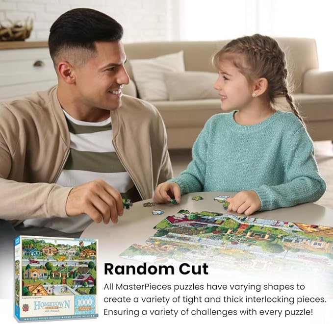MasterPieces 1000 Piece Jigsaw Puzzle For Adults, Family, Or Youth - Bungalowville - 19.25"x26.75"