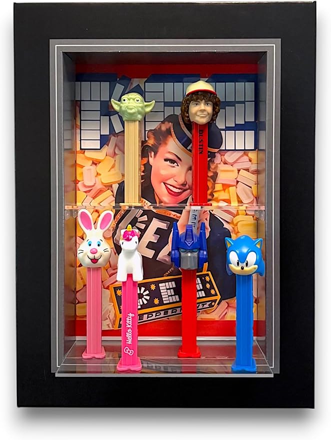 Black Shadowbox Frame – USA Made Showcase for Figurines, Collectibles, Comic Books, Actions Figures, Toys – Lightweight & Durable Corrugated Display Case with Optional Shelves (Single)