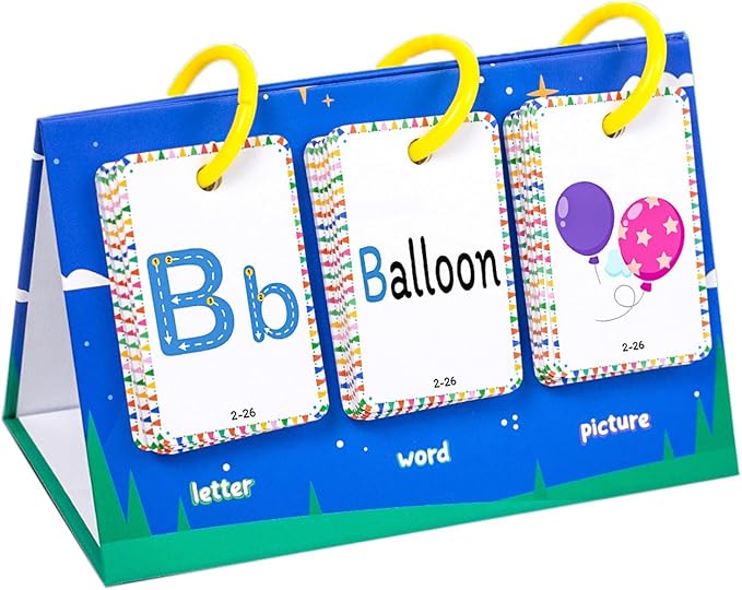 78Pcs Educational Flashcards Alphabets Vocabulary Learning Cards with Parent Interaction Guide for Preschool Educational Word Cards