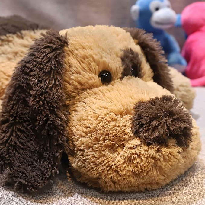 Floppy Stuffed Dog Puppy Plush Toy, Huggable Beagle Labrador Retriever Stuffed Animal Dogs for Kids Girls Boys Baby Birthday Gift, 20 inch, Brown