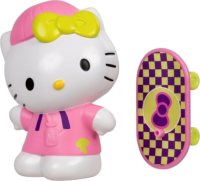 Jazwares Hello Kitty® and Friends - 4” Hello Kitty Premier Figure with a Skateboard - Series 2 - Officially Licensed Sanrio Product from Ages 6+