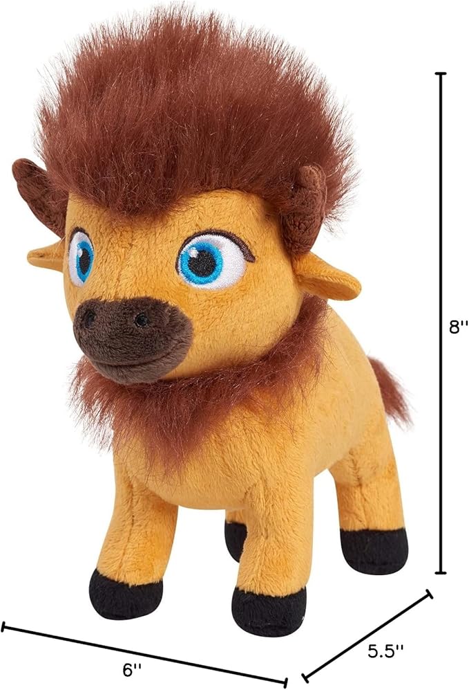 Netflix Ridley Jones 8-Inch Collectible Plush Stuffed Animal, Fred, Bison, Soft Plushie, Kids Toys for Ages 3 Up by Just Play