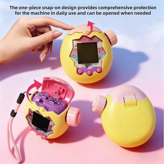 Silicone Cover for Tamagotchi Paradise, Case for Tamagotchi Paradise, Silicones Protective Slim Case with Lanyard Screen Protector Cover for Tamagotchis ParadiseChristmas Gifts for Boys or Girls