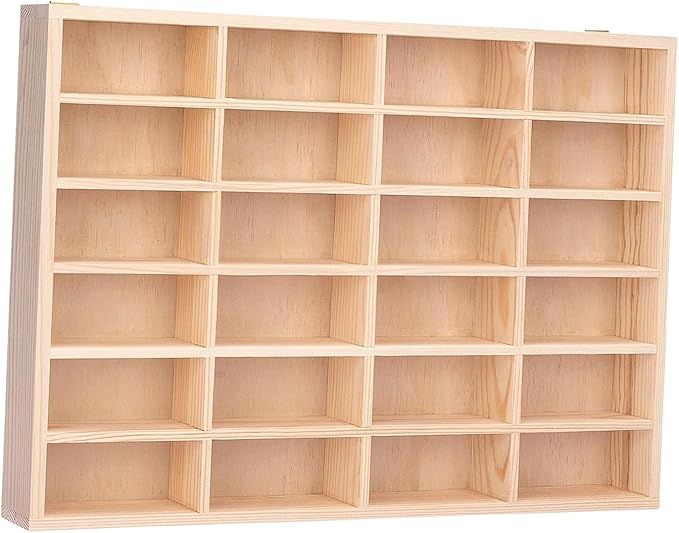1/64 Scale Toy Car Display Case 24 Space Storage Organizer Wall Mount for Collectibles