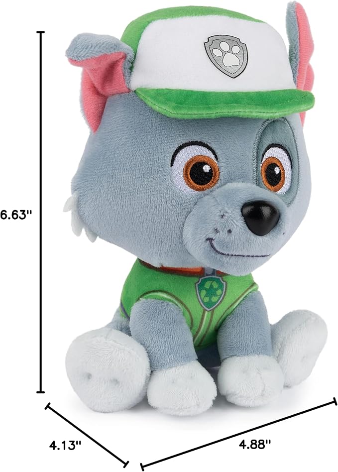 GUND Official PAW Patrol Rocky in Signature Recycling Uniform Plush Toy, Stuffed Animal for Ages 1 and Up, 6"