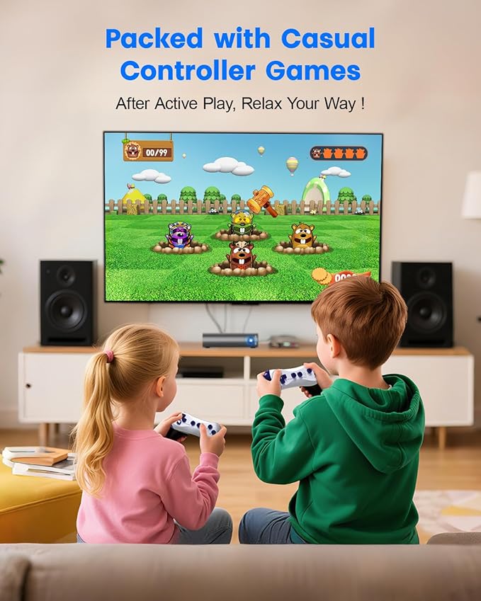 AR Motion Gaming Console for Kids & Families - Plug & Play Video Game System for Indoor Physical Play & Interactive Family Fun. Great for Gifts, Game Nights, Parties, Playtime and Playdates
