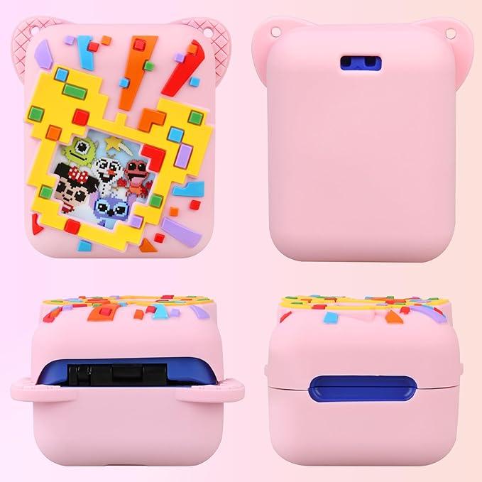 Silicone Cover Case for Bitzee Disney Interactive Toy, Soft Silicone Protective Bag, Protective Skin Sleeve for Bitzee Virtual Electronic Pets Accessories, Pink