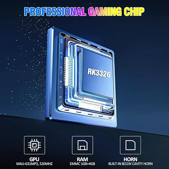 DC40V Retro Handheld Game Console - 4.0 Inch Retro Gaming Console with Preloaded 20,000+ Classic Games, Open Source Linux System, Built-in 64G TF Card, Portable Pocket Hand Held Video Game