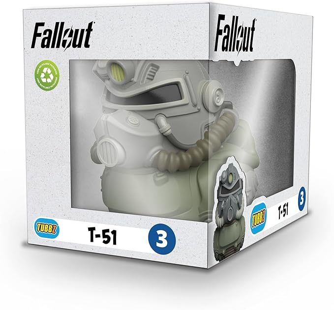TUBBZ Boxed Edition T-51 Collectable Vinyl Rubber Duck Figure - Official Fallout Merchandise - Thriller TV & Video Games