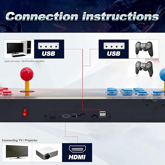 【36800 Games in 1】 Download Function 3D Pandora's Box, 3D Arcade Game Console Support Download Add Extra Games, 3D, 1280x720 Full HD, Search/ Save/Pause Game, 4 Players Online