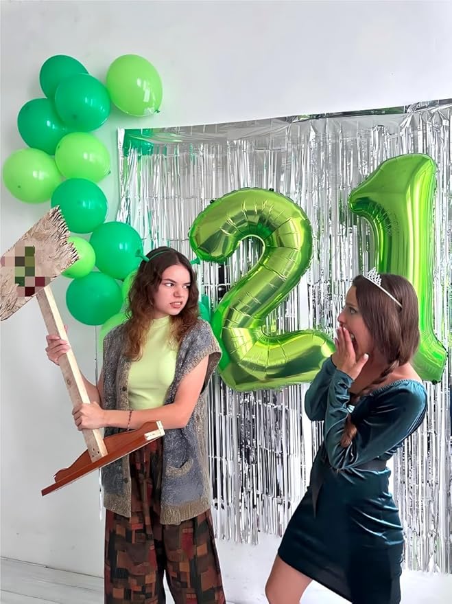 Light Green 40 Inch Big Number Balloon Birthday Decoration, Number 2 Helium Balloon 12 20 22 23 24 26 2026 New Years Celebration, Boy Girl Baby Anniversary Party Graduations Supplies Decorations