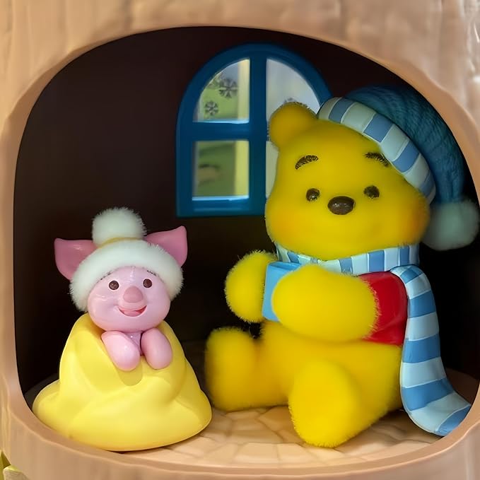 MINISO Winnie The Pooh Tree House Series Blind Box Cute Desktop Ornament Gift Collection 1 Random Easter Gift