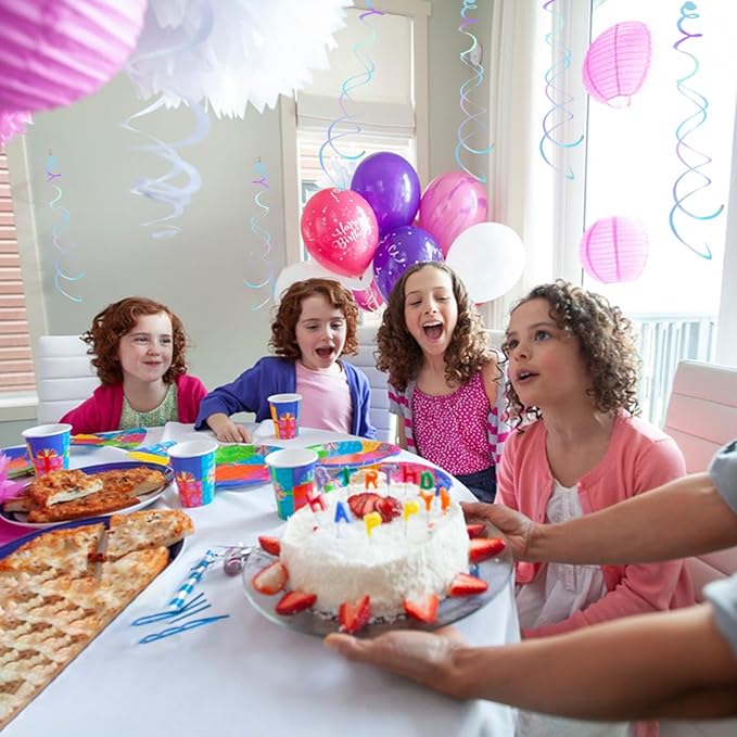 30 Pieces Hanging Swirl Party Decorations Ceiling Spiral Plastic Streamer for Birthday Graduation Wedding Celebration Baby Shower Party（Iridescent）