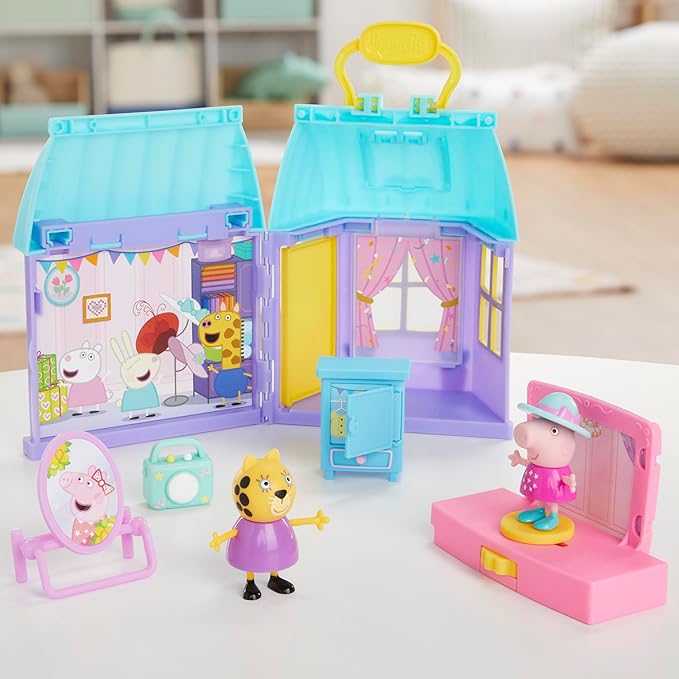 Peppa Pig Peppa’s Dance Party Playset with House, 2 Figures, 6 Accessories, Preschool Toys for Girls and Boys, Kids Gifts, Ages 3+ (Amazon Exclusive)