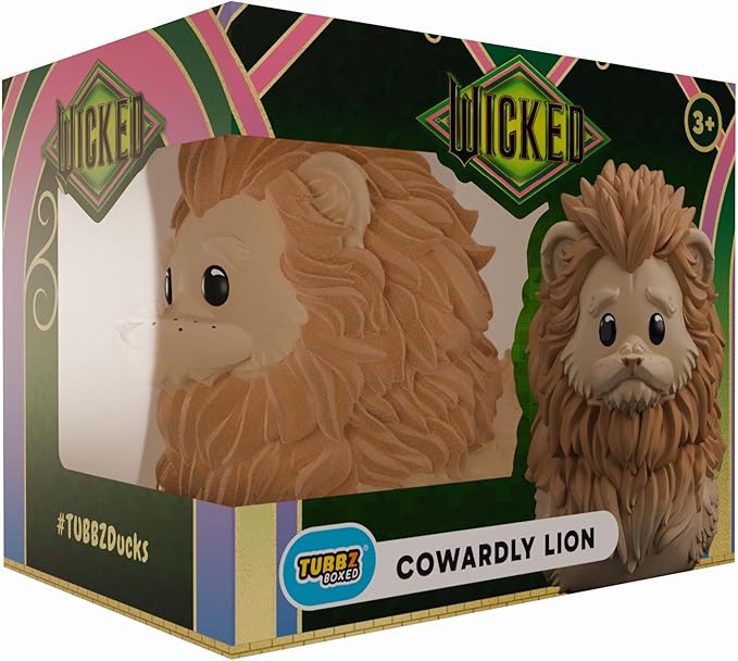 TUBBZ Boxed Edition: Wicked for Good - Cowardly Lion Cosplaying Rubber Duck Vinyl Figure – Official Collectible for Fans of Wicked