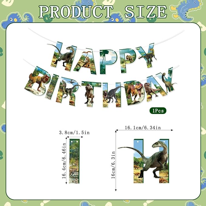 Dinosaur Birthday Party Decorations Dinosaur Birthday Banner 8PCS Hanging Swirls Streamers Dino Party Supplies Dino Banner Sign Dinosaurs Theme Party Decorations for Kids Boys Girls