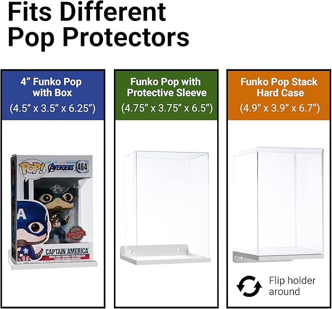 10-Pack Funko Pop Shelves Wall Display Shelf for Collectibles, Funko Pop Display Stand Holder, Vinyl Toys Action Figure Display Case Funko Pop Stand Wall Mount Storage Organizer BLACK