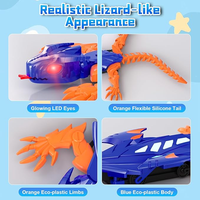 Wall Crawler Gecko, Electric Lizard Toy, Remote Control Climbing Car, Rc Robot Kids Toys, 2025 Cool Stuff Gadgets for Boys Girls, Christmas Birthday Gifts for Age 6+ Year Old