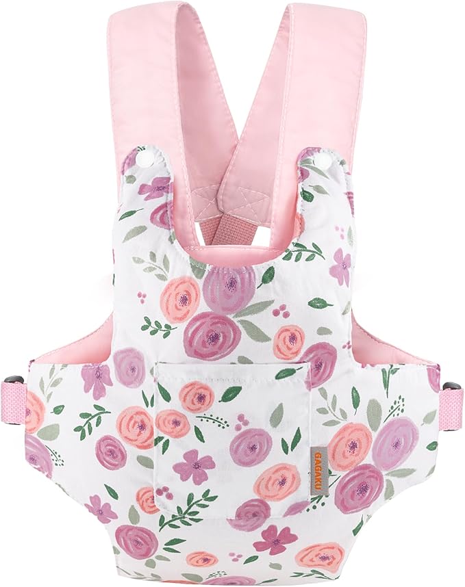 GAGAKU Toy Baby Dolls Carrier for Kids, Reborn Baby Doll Carrier Accessories for Toddlers & Girls - Rose