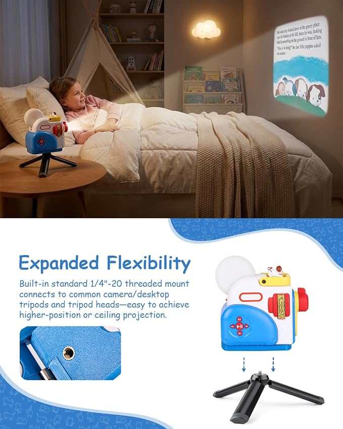 Adjustable Projector Stand for Little Tikes Story Dream with 1/4"-20 Tripod Thread & Anti-Slip Pads, Secure Fit for Story Dream Books, Designed for Little Tikes Story Dream Machine