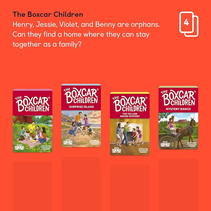 Yoto The Boxcar Children Collection – 4 Kids Audio Cards for Use with Player & Mini All-in-1 Audio Device, Screen-Free Listening with Fun Stories for Playtime Bedtime & Travel, Ages 7+