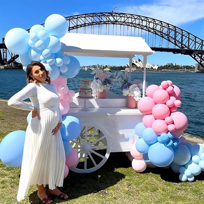Pink and Blue Party Balloons,Pink Blue Latex Balloons 50 Pcs 12 inch Blue and Pink Gender Reveal Party Balloons for Gender Reveal Wedding Engagement Birthday Parties Baby Shower Decoration