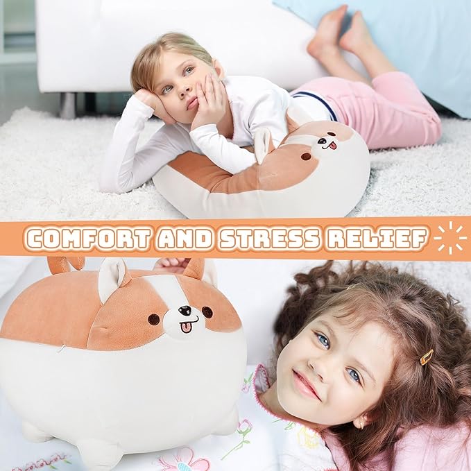 Auspicious beginning Shiba Inu Plush Pillows-20'' Corgi Plushie Stuffed Animals Giant Corgi Plush, Dog Plush Pillow Hugging Pillow Cushion Soft Shiba Plush Toy Big Stuffed Animals