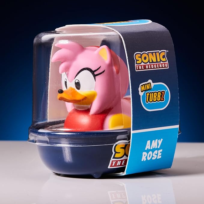 TUBBZ Mini Amy Rose Collectible Vinyl Rubber Duck Figure - Official Sonic The Hedgehog Merchandise - Kids TV, Movies & Video Games