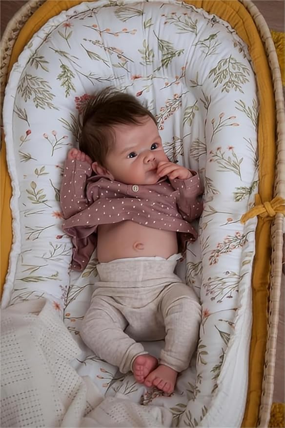 Anano Reborn Baby Dolls Silicone Full Body-18 in Realistic Baby Doll Girl, Full Silicone Babys Doll Lifelike, Anatomically Correct Babys Girl, Real Life Reborn Dolls with Accessories