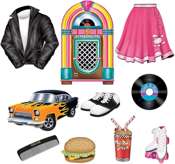 Beistle 50's Cutouts Party Accessory