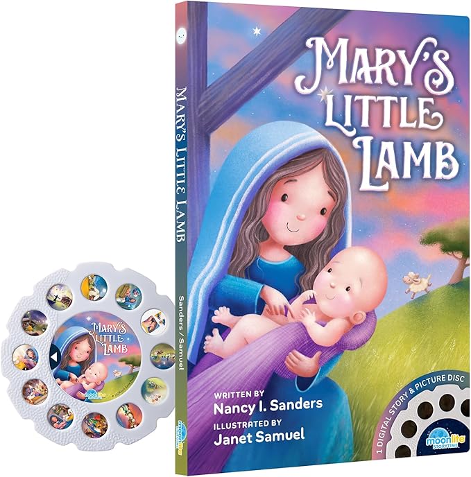 Moonlite Storytime - Mary's Little Lamb - A Magical Way to Read Together - Projector Sold Separately - Digital Bible Stories w/ Sound FX - Learning Gifts for Kids Ages 12 Months & Up