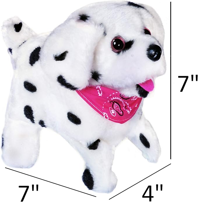 Haktoys Flip Over Puppy Battery Powered Dog Somersaults Walks Sits Barks for Animal and Pet Loving Toddlers & Kids