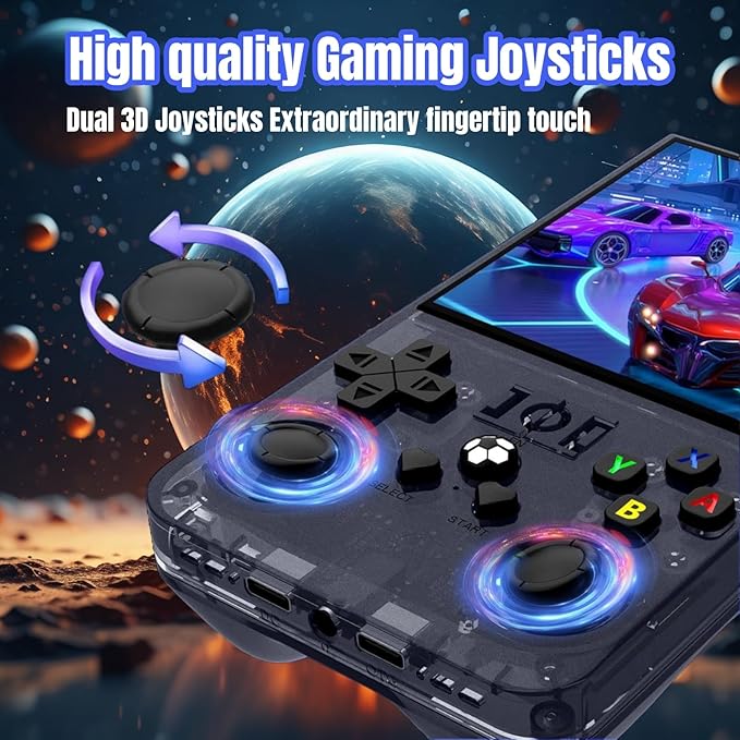 2025 New Upgrade R36MAX Retro Handheld Game Console , 4.0 Inch IPS Video Gaming Console with 64GB TF Card Over 20000+ Pre-Installed Retro Games, 4000mAh Battery (Black)