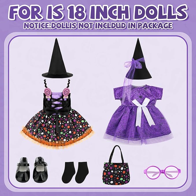 Kajaia 8 Pcs Doll Clothes 18 Inch Doll Clothes and Accessories Dress Flip Flops Hat Outfit Swimsuit Accessories for 18 Inch(Cute)