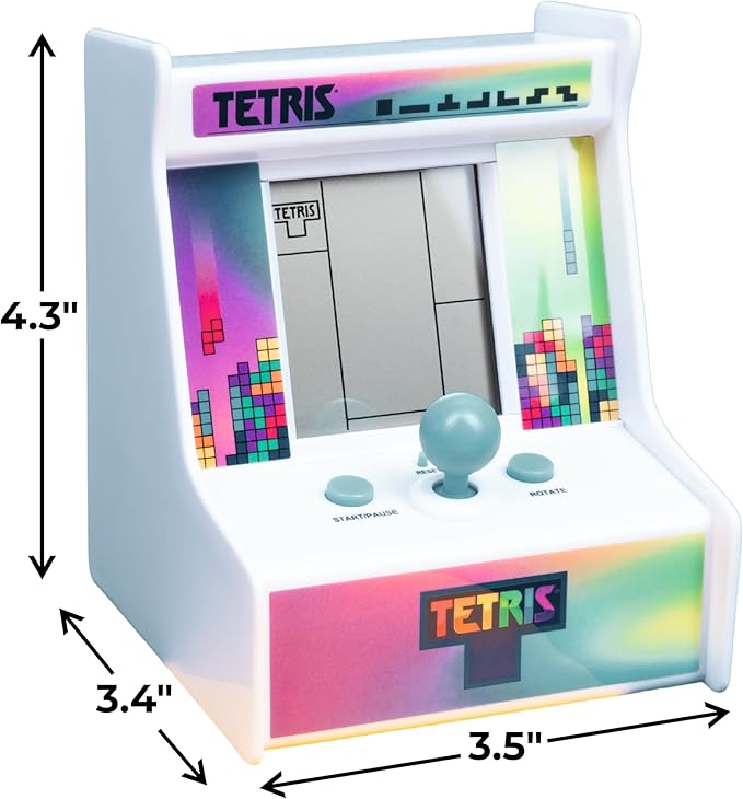 Tetris Desktop Arcade Retro Handheld Game Console – Portable Mini Video Game Console with Sprint & Marathon Modes, Classic Electronic Handheld Video Games for Kids & Adults