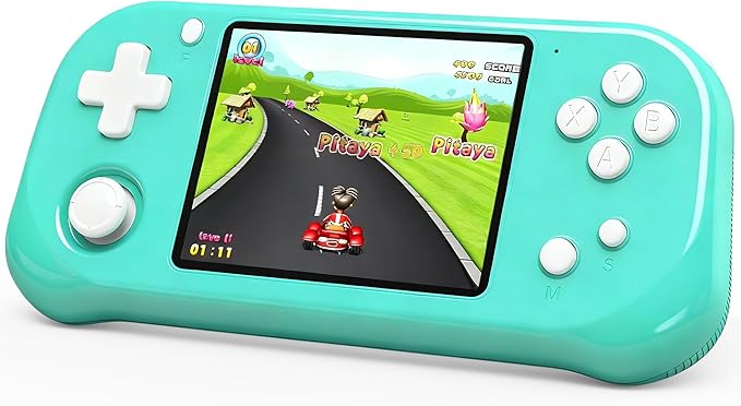 Handheld Game for Kids with 3.5'' IPS Screen 139 Preloaded 32 Bit Electronic Video Games, Portable Rechargeable Gaming Player Toy for Boys Girls Seniors Gift (Parrot Green)
