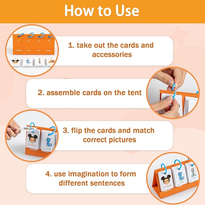 Sentence Building for Kids, Speech Therapy Toys for Toddlers 3-4, Learn to Read Phonics Games, Special Education Homeschool Classroom Supplies