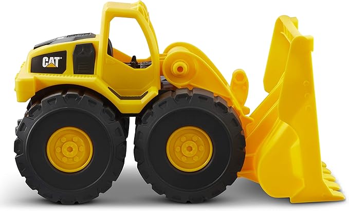 CAT Construction Toys, Construction Fleet 10" Front Loader Toy - Heavy‑Duty Plastic, Working Bucket & Free‑Rolling Wheels, Indoor/Outdoor Sandbox Vehicle for Toddlers & Kids Ages 2 +