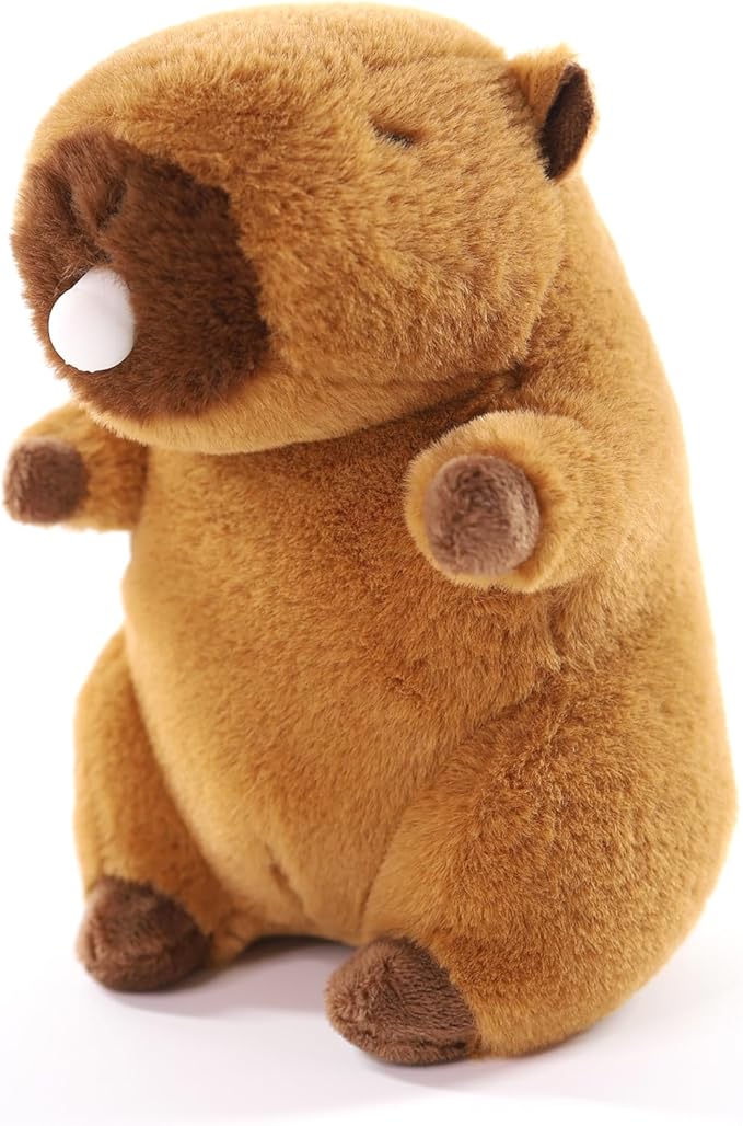 Sew Butiful Stuffed Capybara Plush, 8" Cute Plushie for Animal Themed Parties Teacher Student Award, Animal Toys for Baby, Boy, Girls, Great for Nursery, Room Decor, Bed
