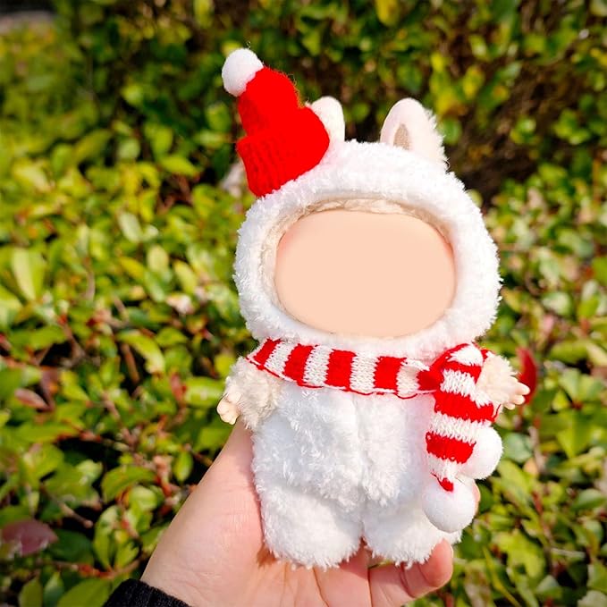 Clothes for Doll, 15/17cm Doll Clothes Set Suitable for Dolls Accessories - Hat + 2 Scarf + Snowman Clothes (NO Doll),Snowman