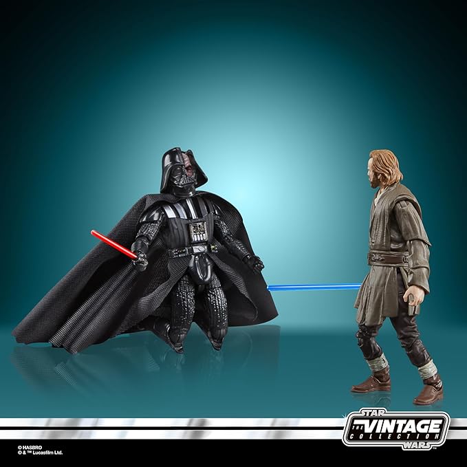 STAR WARS The Vintage Collection Obi-Wan Kenobi (Showdown) & Darth Vader (Showdown), Obi-Wan Kenobi 3.75” Action Figures 2-Pack