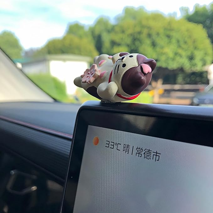 Cute Anime Cats Car Dashboard Decorations Accessories Interior for Women Men, Funny Mini Cat Collectibles Figurines for Car Display Decor Rearview Mirrors Decoration Computer Monitor Ornaments