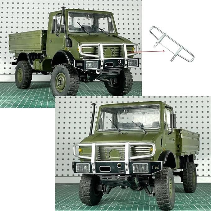 RC Spare Part for LDRC for LD-P06 for Unimog Metal Front and Rear Bumper for Chassis Armor 1/12 RC Truck Car Upgrade Parts Replacement Accessories(Front Upper Bumper 4)