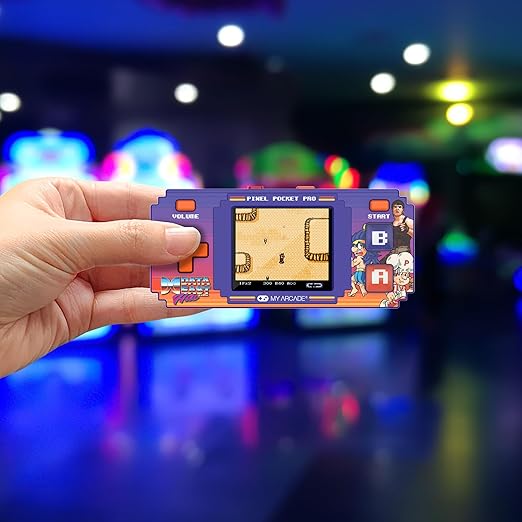 My Arcade Data East Pixel Pocket Pro: Data East Licensed Video Game, 18 Retro Games, Portable Keychain Arcade