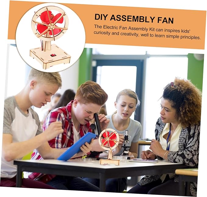 DIY Science Education Kit Electric Fan DIY Assembly Model for Elementary Classroom Supplies Stem Craft Projects for Boys and Learning Engineering Principles