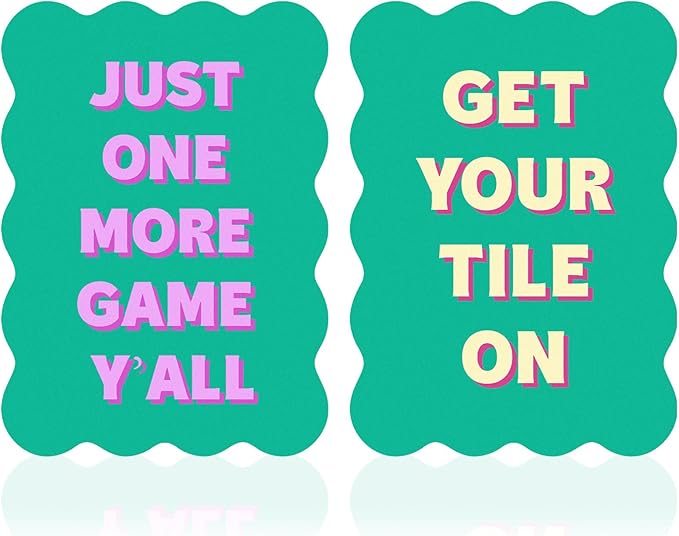 Soulchen 2 Pcs Mahjong Tile Mixer Shufflers for Mixing and Shuffling Tiles Plastic Mahjong Accessories Gifts for Lovers Games Decorative Printed Design (Green Style)