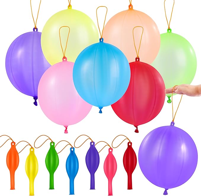 JOYIN 36 Pcs Punch Balloons, Easter Egg Fillers, Heavy Duty Party Favors for Kids, Punching Balloons with Rubber Band Handle for Birthday, Goodie Bags Stuffers, Party Supplies