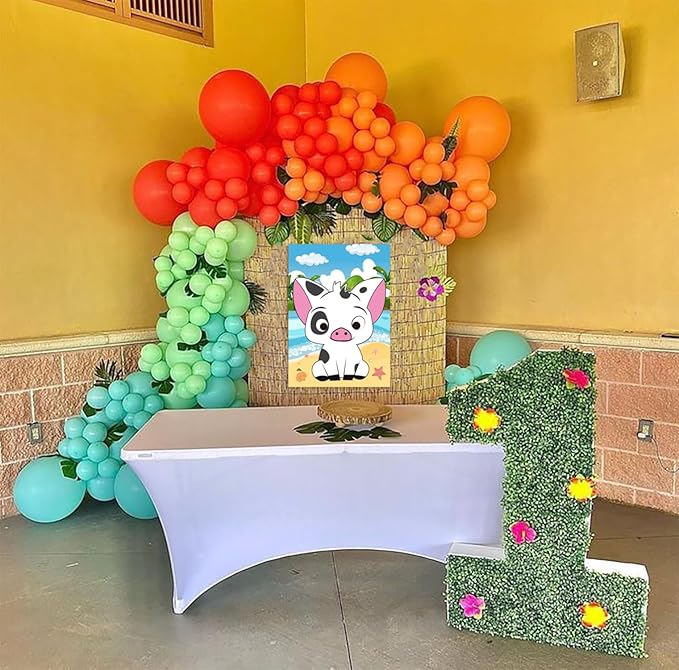 Mona Party Decorations Pin The Nose on The Pig Pin Game for Kids Mona Birthday Party Favors Pig Poster Decorations