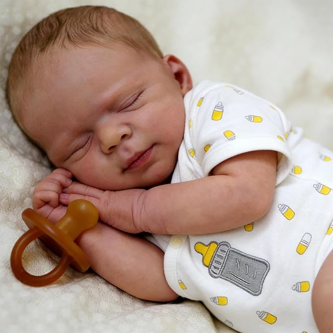 Anano Reborn Baby Dolls Silicone Full Body-18 in Realistic Baby Doll Newborn Boy, Full Silicone Babys Doll Lifelike, Real Life Reborn Dolls Anatomically Correct with Accessories